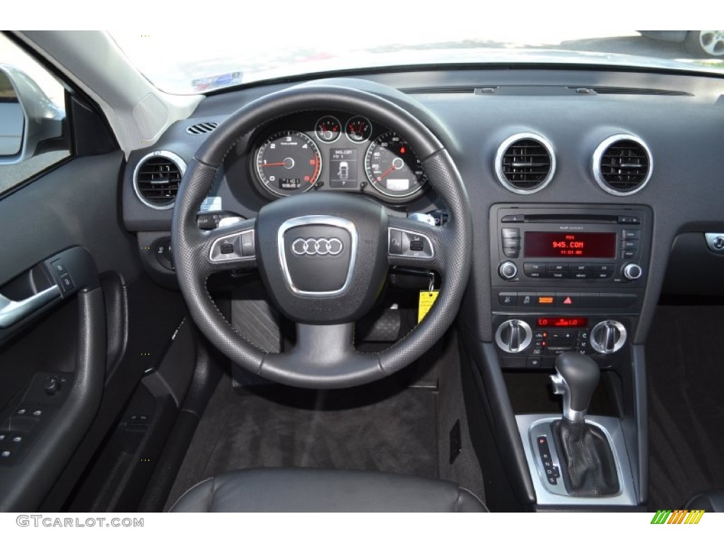 2010 Audi A3 2.0 TDI Black Steering Wheel Photo #70506332
