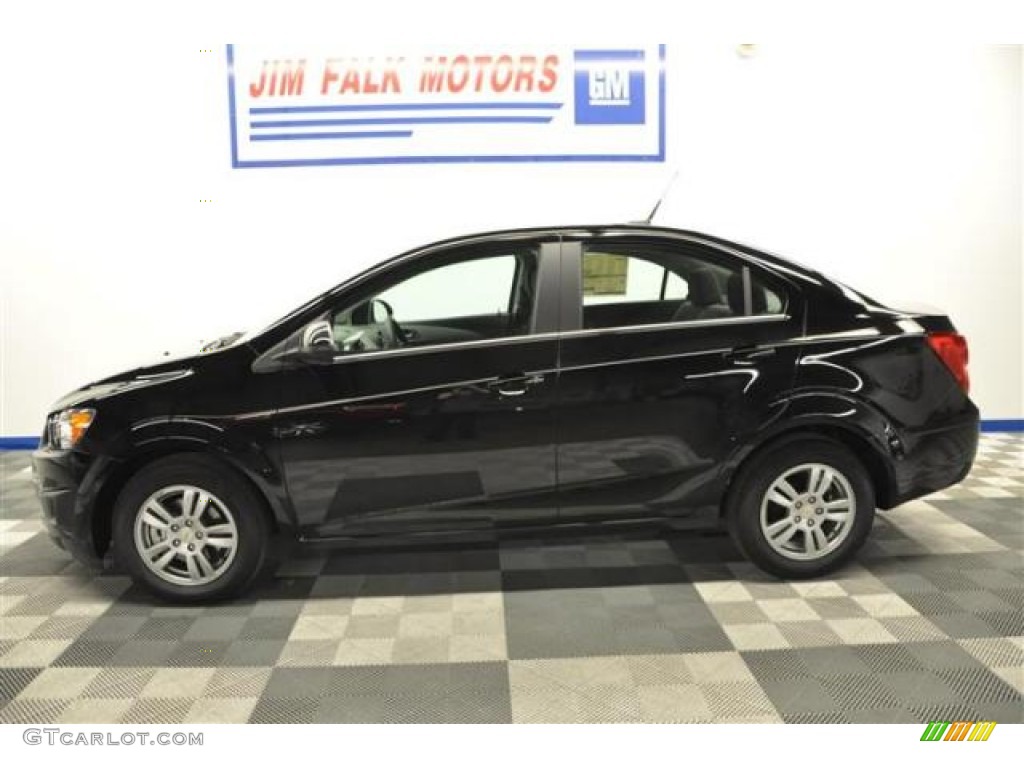 2012 Sonic LT Sedan - Black / Jet Black/Dark Titanium photo #2