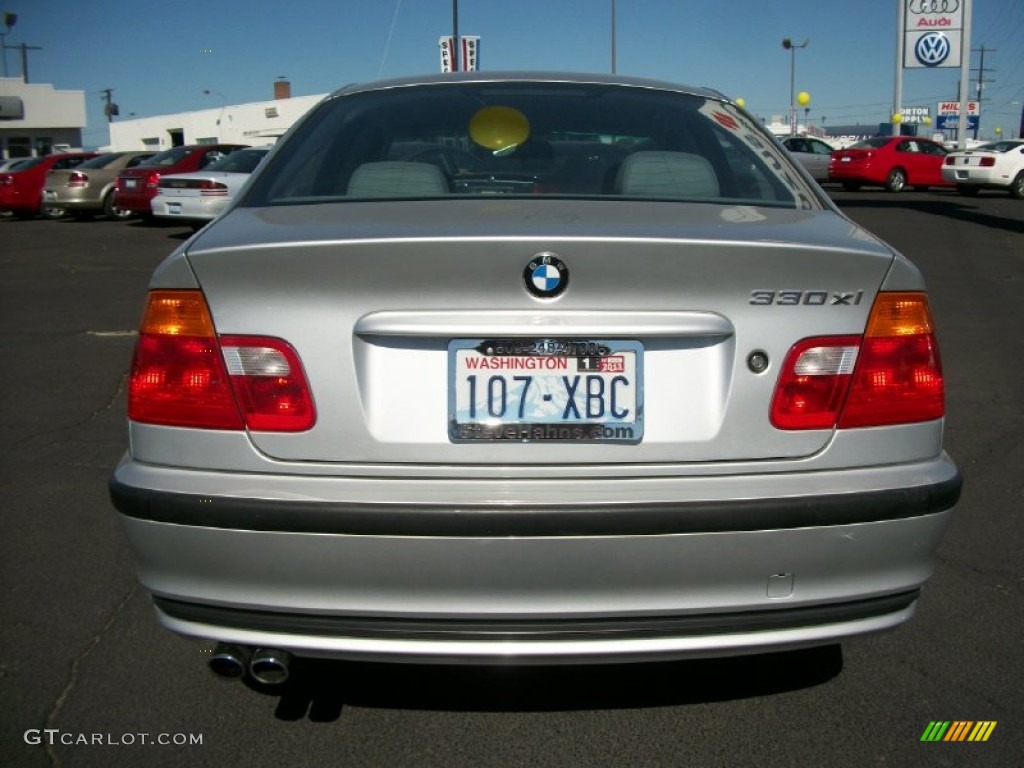 2001 3 Series 330xi Sedan - Titanium Silver Metallic / Grey photo #3