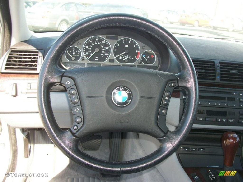 2001 BMW 3 Series 330xi Sedan Grey Steering Wheel Photo #70508690