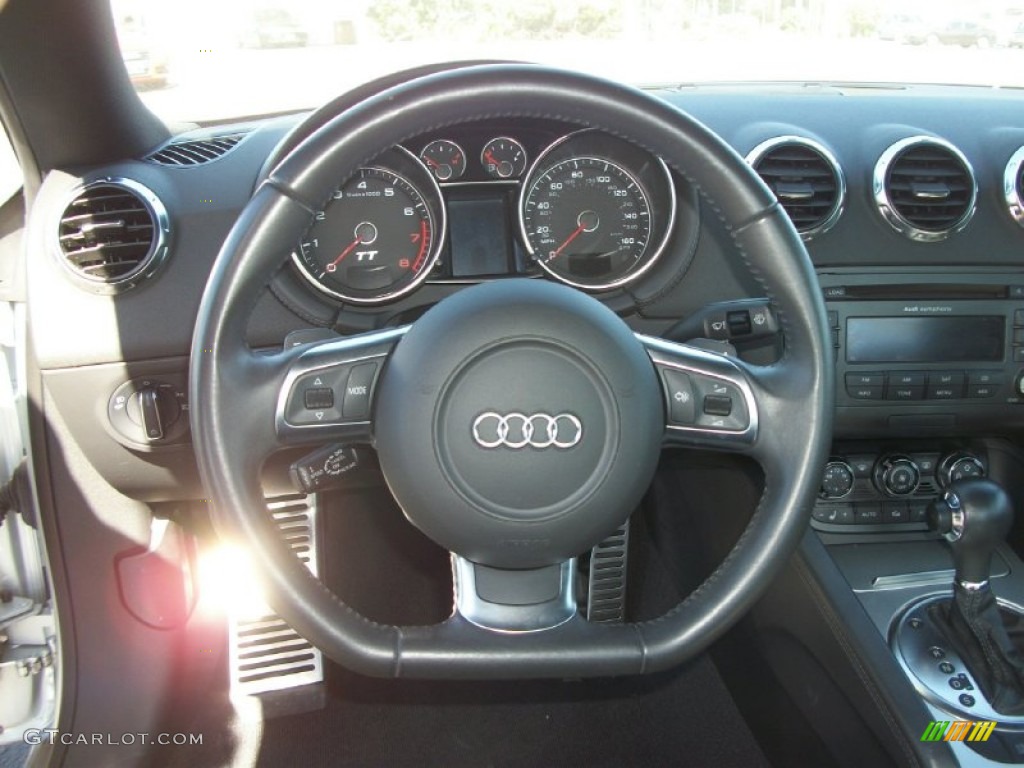 2008 Audi TT 2.0T Coupe Black Steering Wheel Photo #70509770