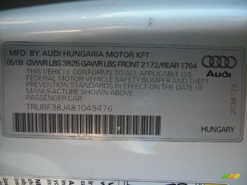 2008 TT 2.0T Coupe - Ice Silver Metallic / Black photo #26