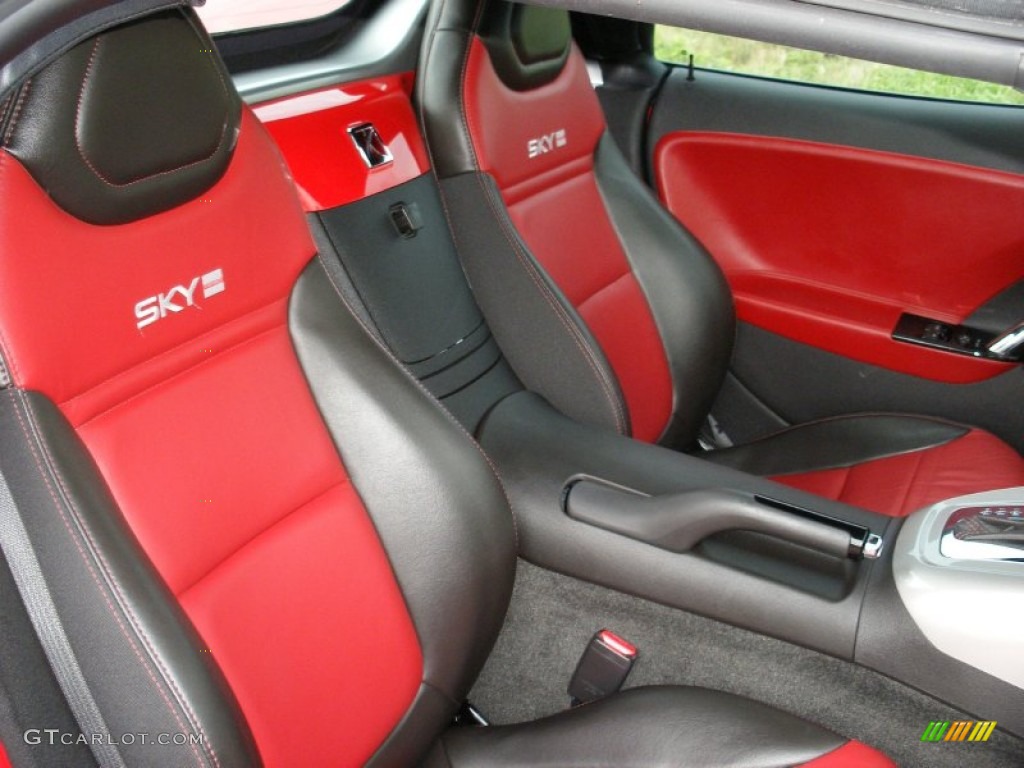 Red Interior 2009 Saturn Sky Red Line Roadster Photo #70510472
