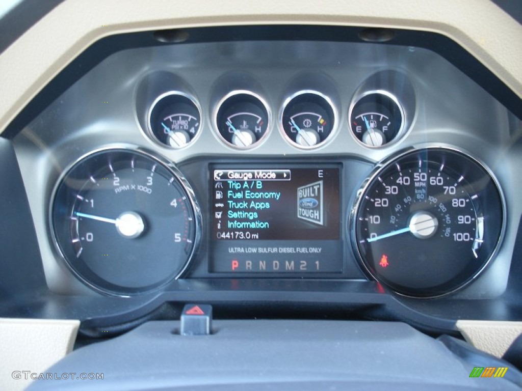 2011 Ford F350 Super Duty Lariat SuperCab 4x4 Gauges Photo #70510788