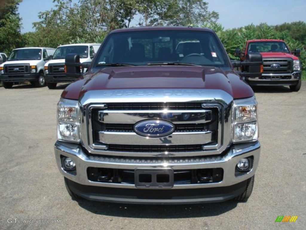 2012 F350 Super Duty Lariat Crew Cab 4x4 - Autumn Red / Black photo #3