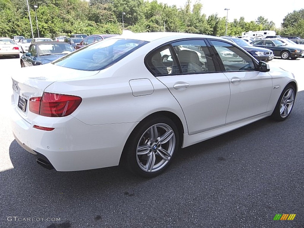 2012 5 Series 550i Sedan - Alpine White / Oyster/Black photo #6