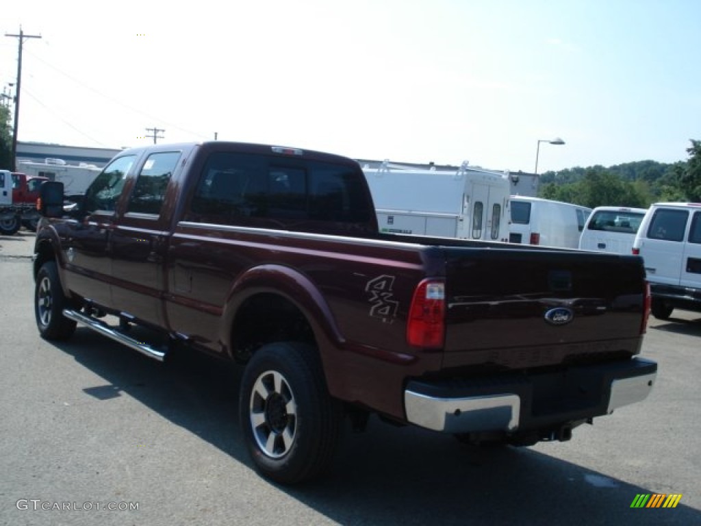 2012 F350 Super Duty Lariat Crew Cab 4x4 - Autumn Red / Black photo #6