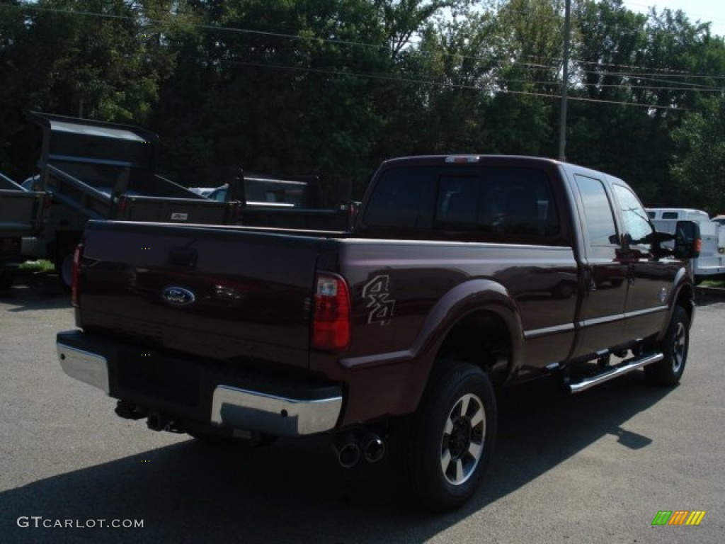 2012 F350 Super Duty Lariat Crew Cab 4x4 - Autumn Red / Black photo #8