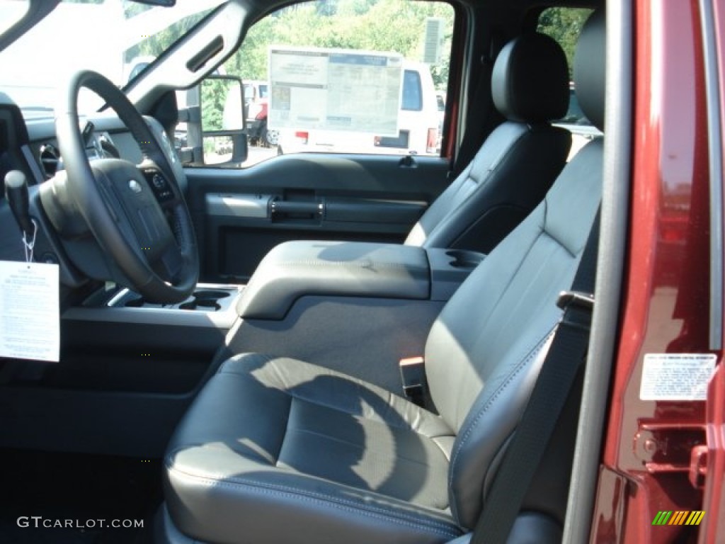 2012 F350 Super Duty Lariat Crew Cab 4x4 - Autumn Red / Black photo #11