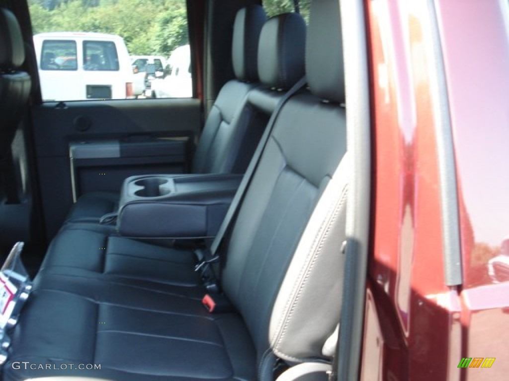 2012 F350 Super Duty Lariat Crew Cab 4x4 - Autumn Red / Black photo #13