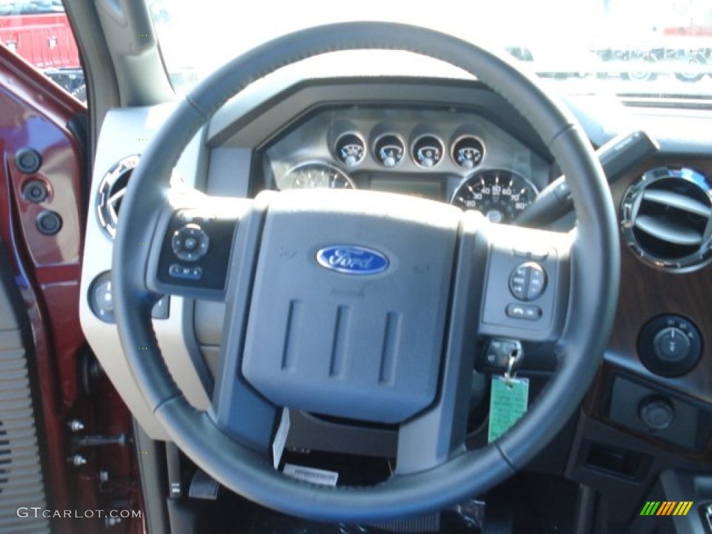 2012 F350 Super Duty Lariat Crew Cab 4x4 - Autumn Red / Black photo #18