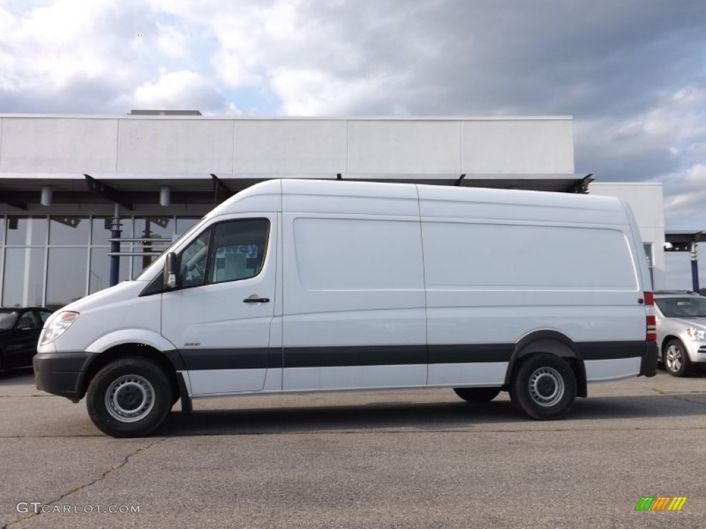 2012 Sprinter 2500 High Roof Extended Cargo Van - Arctic White / Lima Black Fabric photo #1