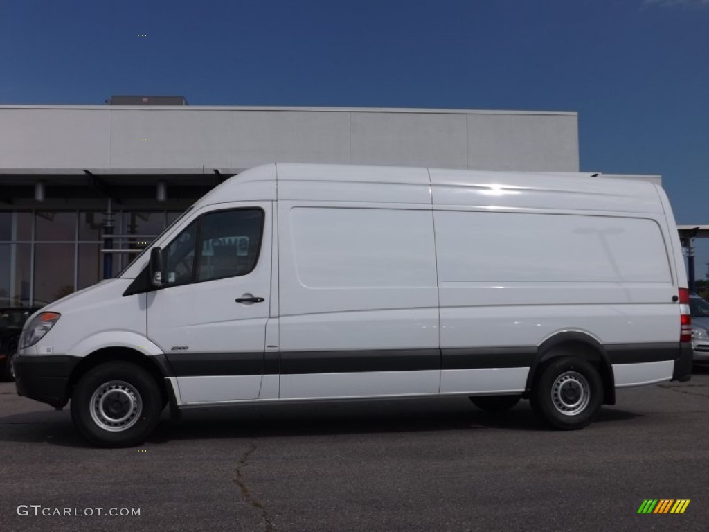 2012 Sprinter 2500 High Roof Extended Cargo Van - Arctic White / Lima Black Fabric photo #1