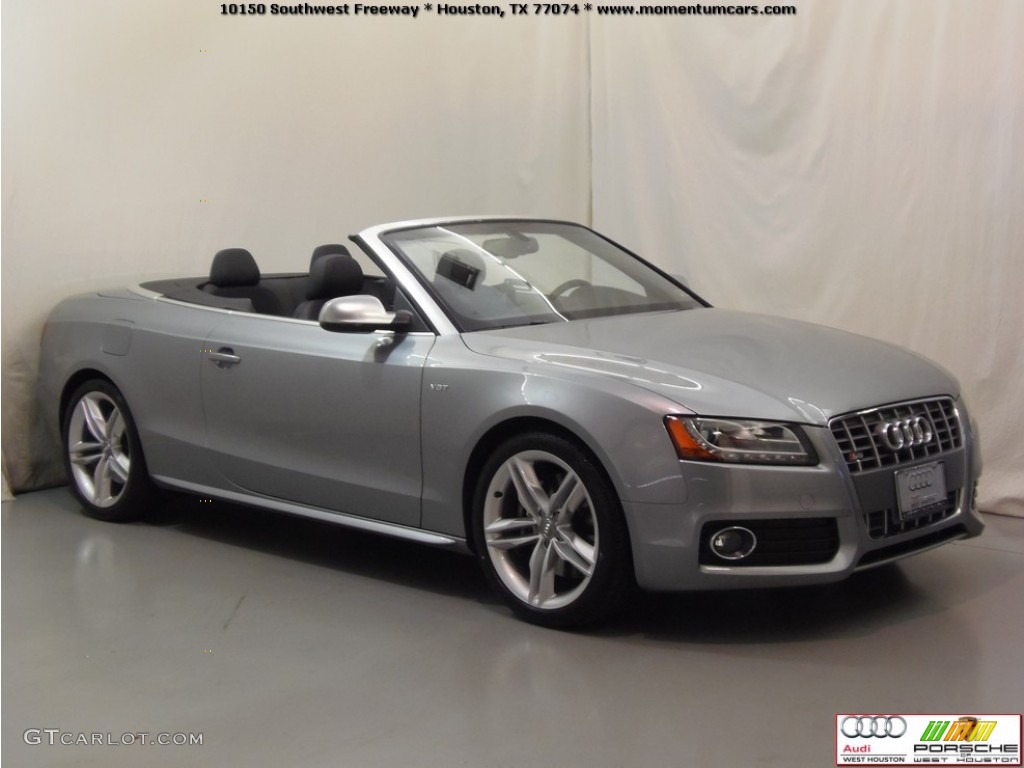 2011 S5 3.0 TFSI quattro Cabriolet - Quartz Grey Metallic / Black Silk Nappa Leather photo #2