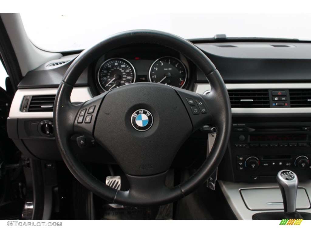 2006 BMW 3 Series 325xi Sedan Black Steering Wheel Photo #70519311