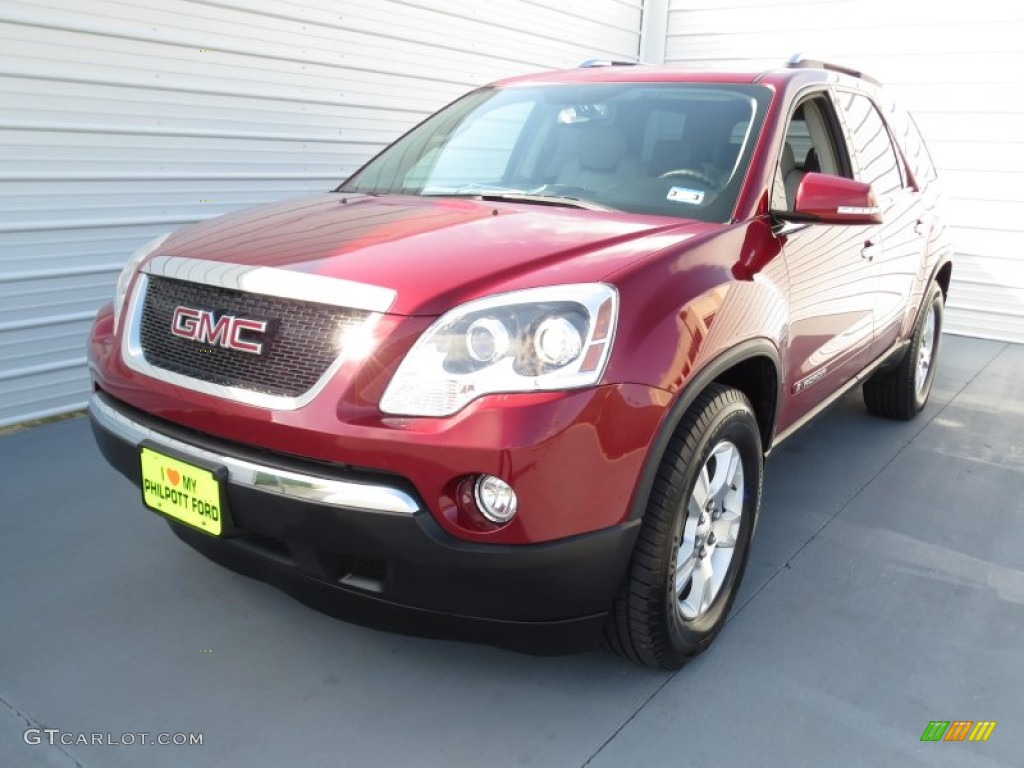 2007 Acadia SLT - Red Jewel Tintcoat / Titanium photo #6