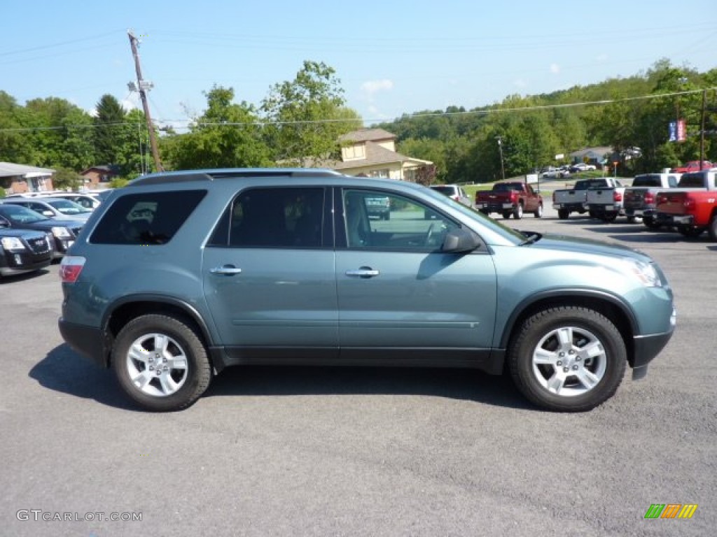 2009 Acadia SLE AWD - Silver Green Metallic / Light Titanium photo #8