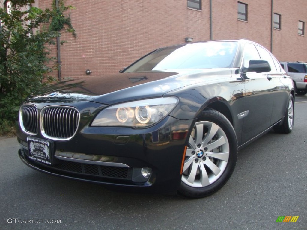 2009 7 Series 750i Sedan - Azurite Black Metallic / Champagne Full Merino Leather photo #1