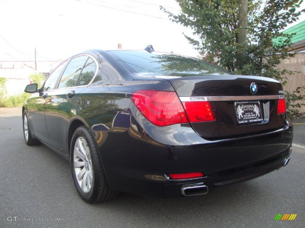 2009 7 Series 750i Sedan - Azurite Black Metallic / Champagne Full Merino Leather photo #4
