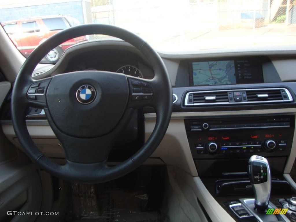 2009 7 Series 750i Sedan - Azurite Black Metallic / Champagne Full Merino Leather photo #47