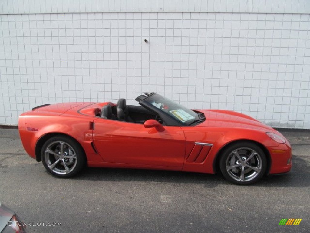 Inferno Orange Metallic 2012 Chevrolet Corvette Grand Sport Convertible Exterior Photo #70527985