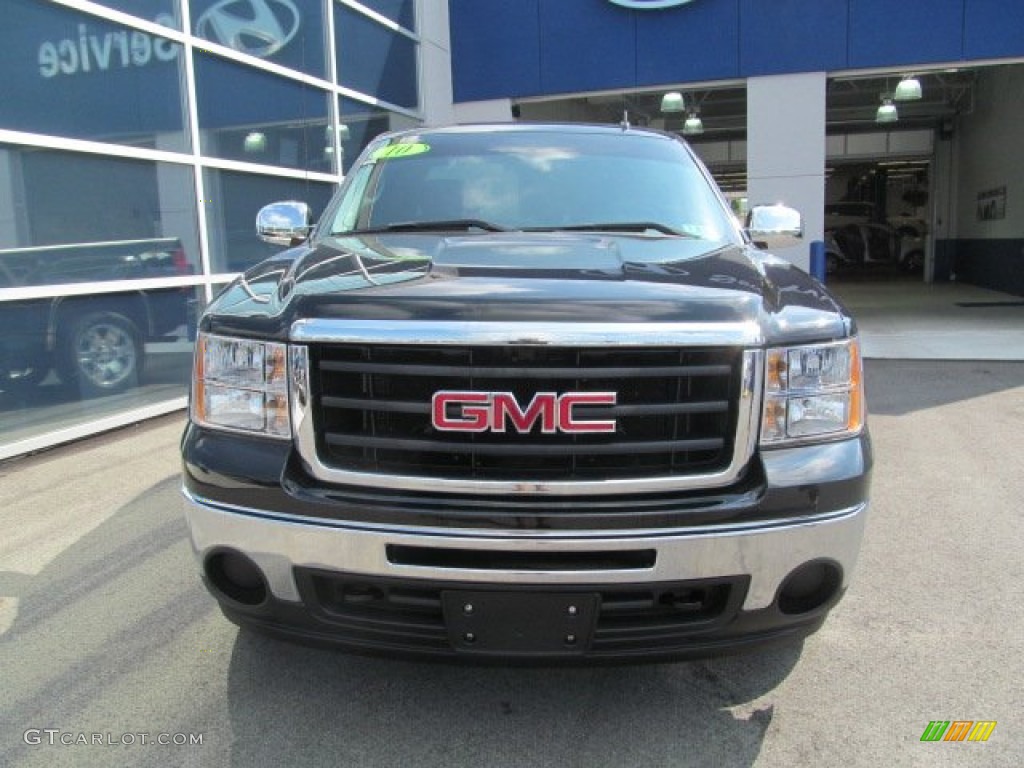 2010 Sierra 1500 SLE Extended Cab 4x4 - Onyx Black / Ebony photo #4