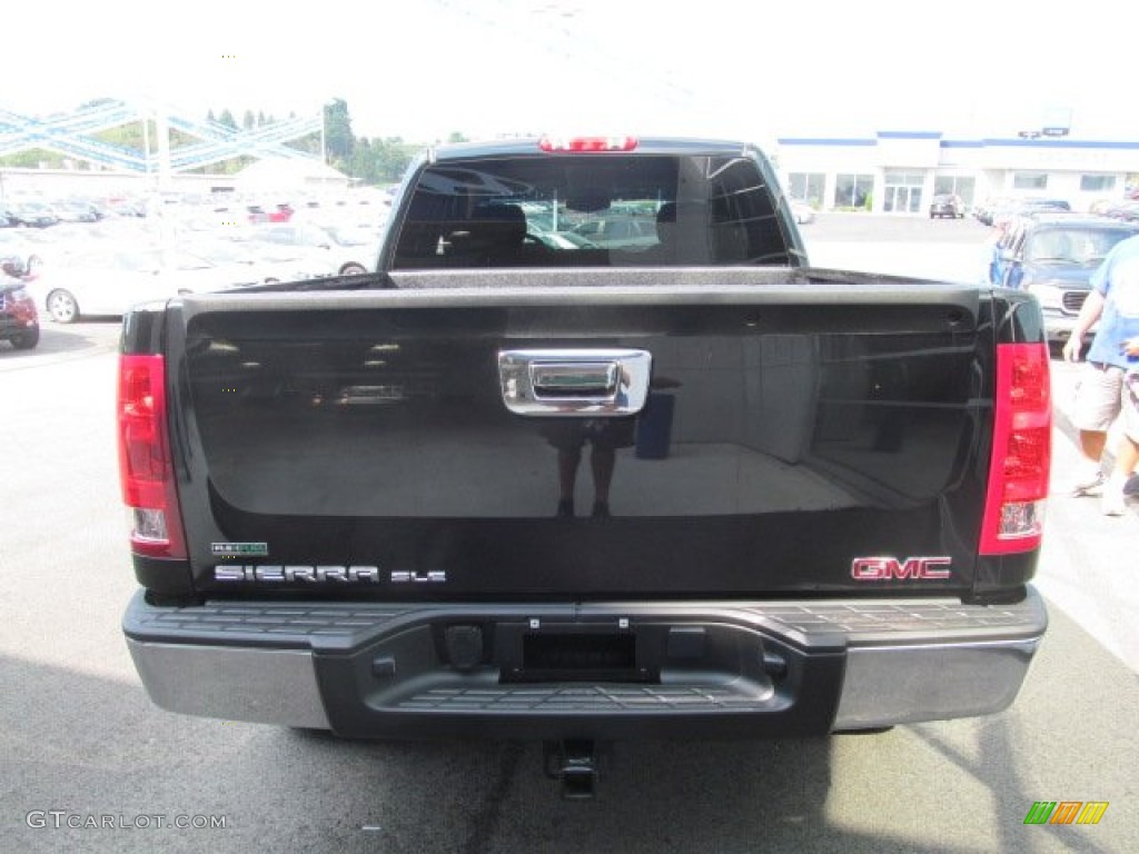 2010 Sierra 1500 SLE Extended Cab 4x4 - Onyx Black / Ebony photo #8