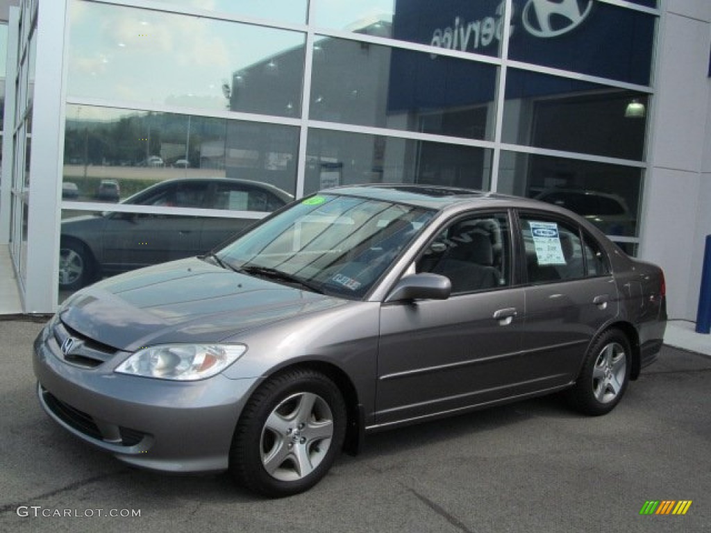 2004 Civic EX Sedan - Magnesium Metallic / Gray photo #1