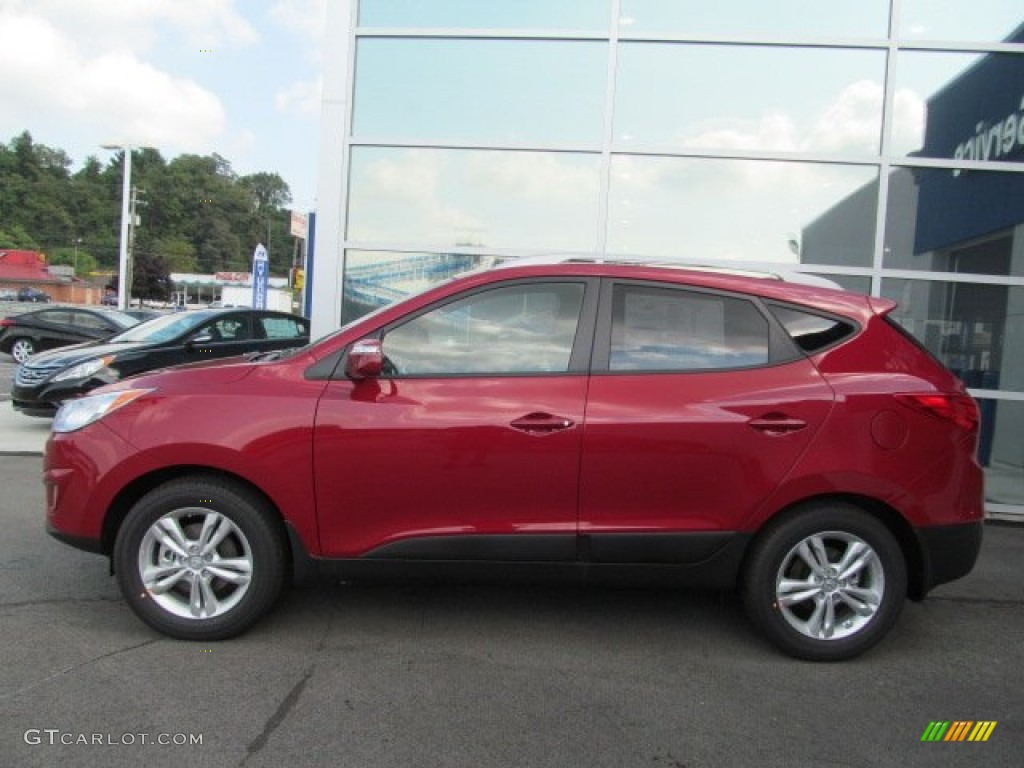 2013 Tucson GLS AWD - Garnet Red / Taupe photo #2