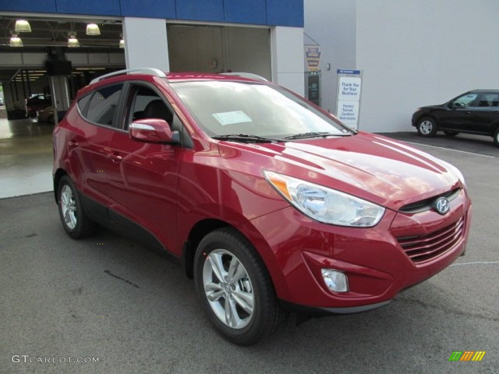 2013 Tucson GLS AWD - Garnet Red / Taupe photo #3