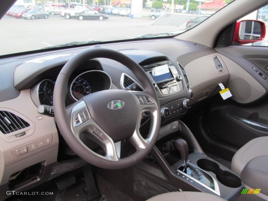 2013 Tucson GLS AWD - Garnet Red / Taupe photo #6