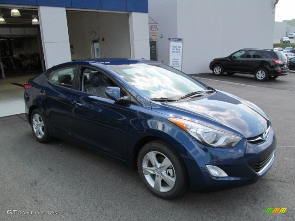 2013 Elantra GLS - Atlantic Blue / Gray photo #3
