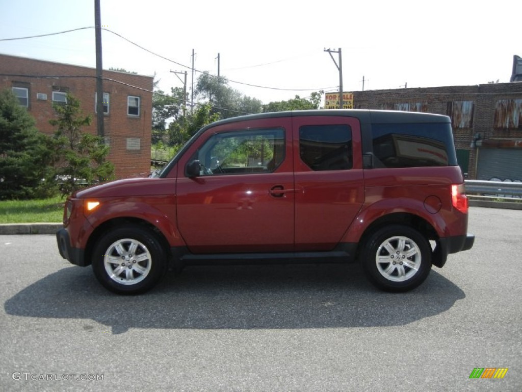 2007 Element EX AWD - Tango Red Pearl / Black/Tribal photo #26