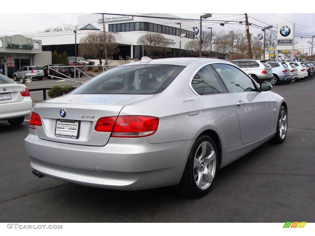 2009 3 Series 328xi Coupe - Titanium Silver Metallic / Black photo #4