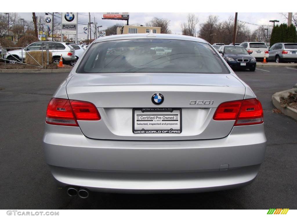 2009 3 Series 328xi Coupe - Titanium Silver Metallic / Black photo #5