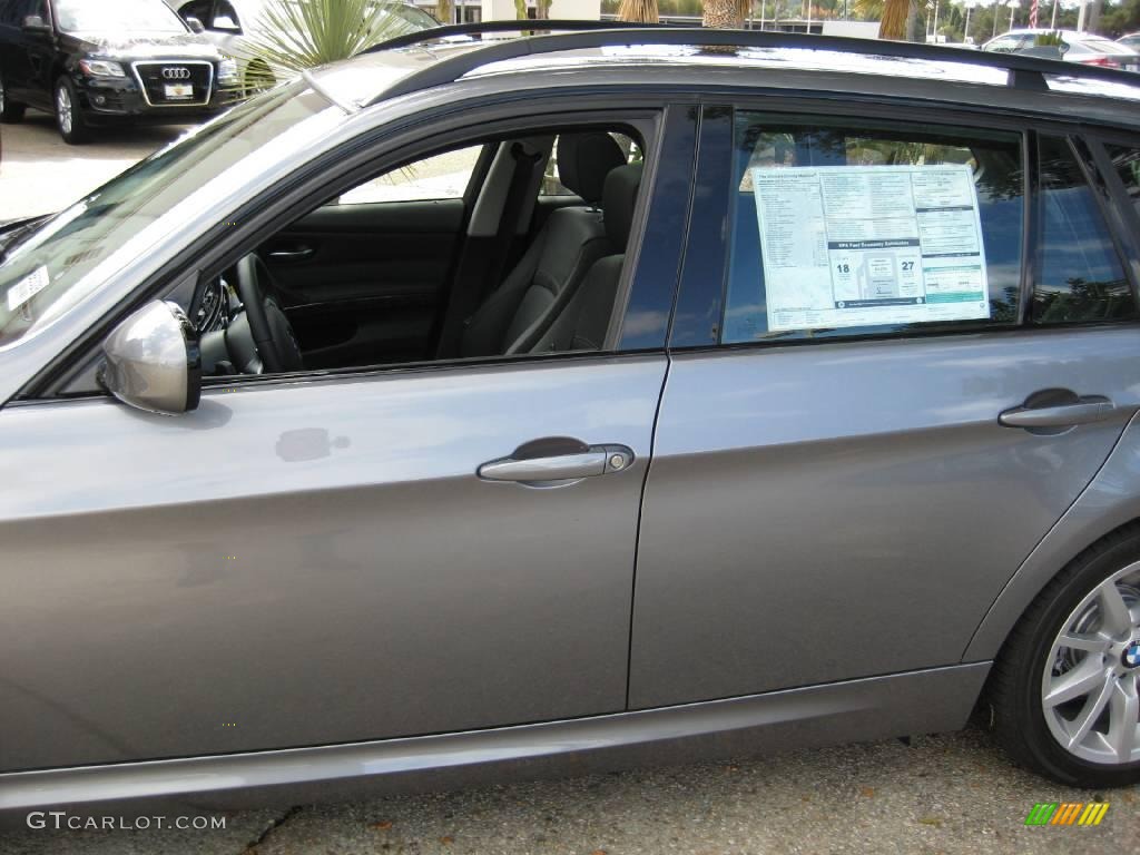 2009 3 Series 328i Sport Wagon - Space Grey Metallic / Black photo #6