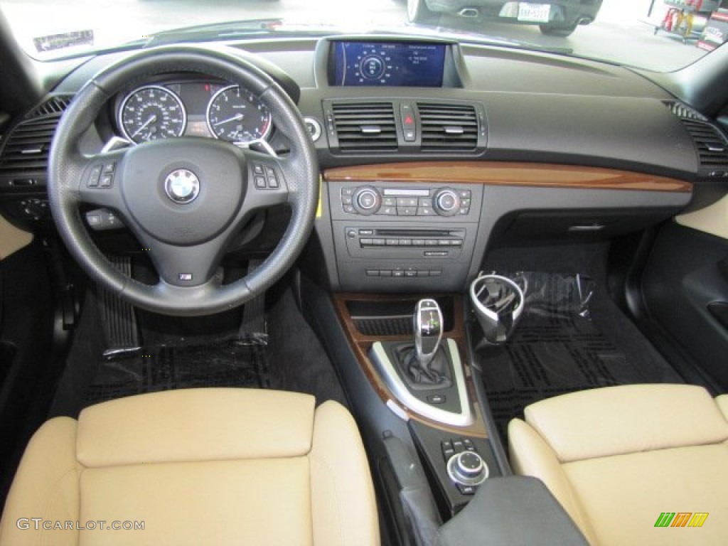 2011 BMW 1 Series 135i Convertible Savanna Beige Dashboard Photo #70537552