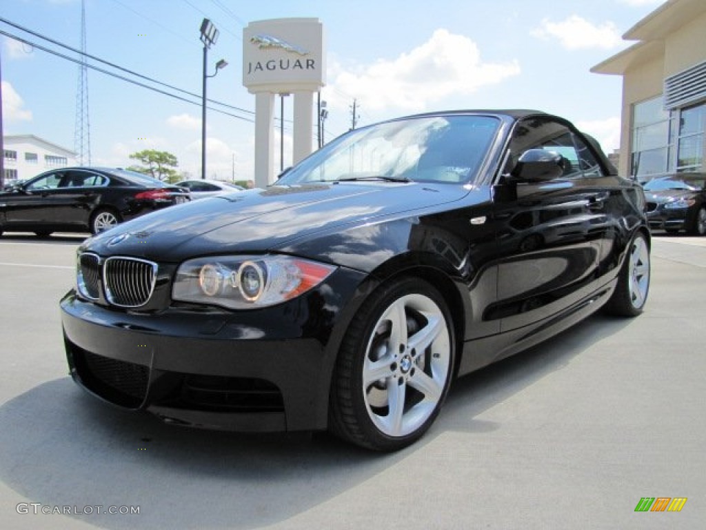 Jet Black 2011 BMW 1 Series 135i Convertible Exterior Photo #70537558