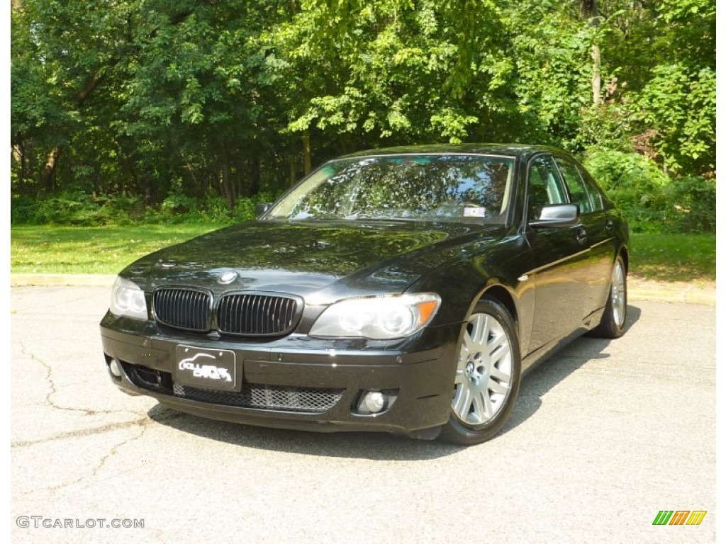 2006 7 Series 750i Sedan - Black Sapphire Metallic / Black/Black photo #3
