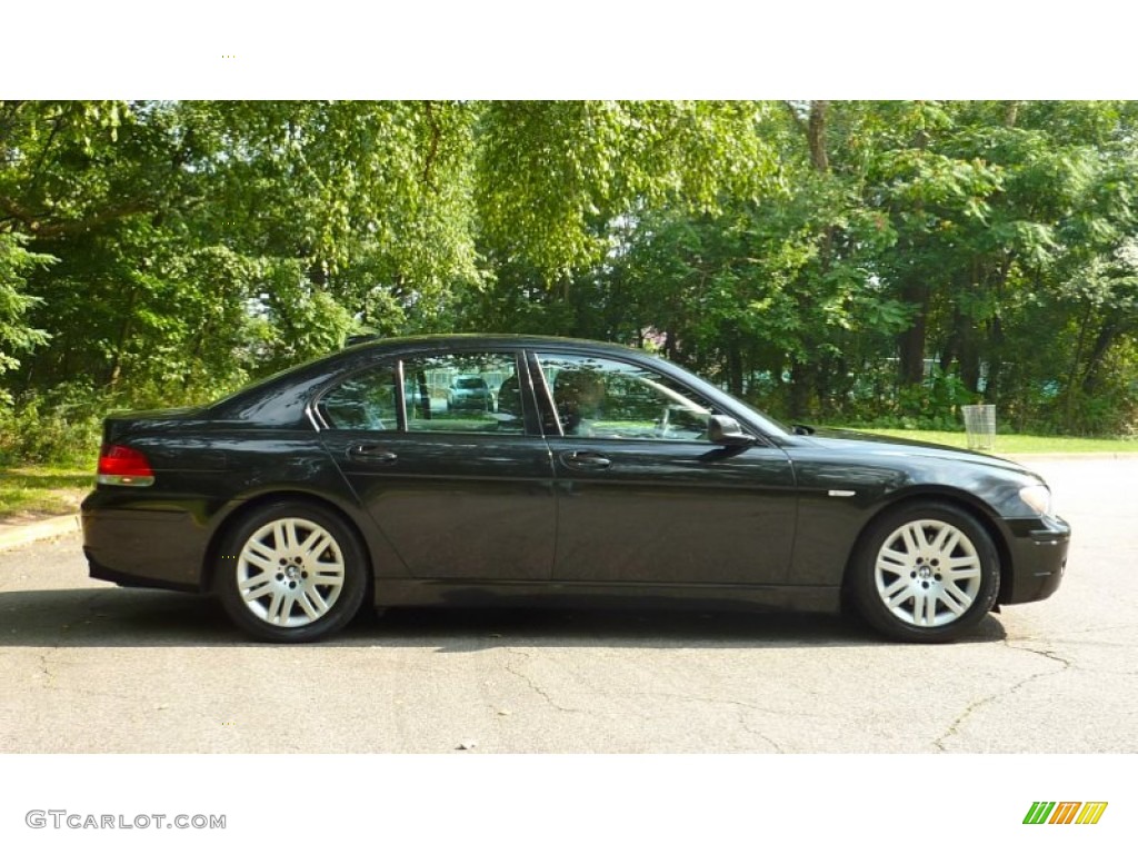2006 7 Series 750i Sedan - Black Sapphire Metallic / Black/Black photo #4