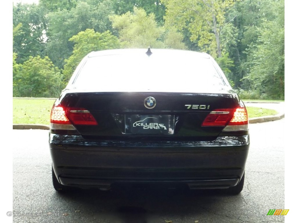 2006 7 Series 750i Sedan - Black Sapphire Metallic / Black/Black photo #6
