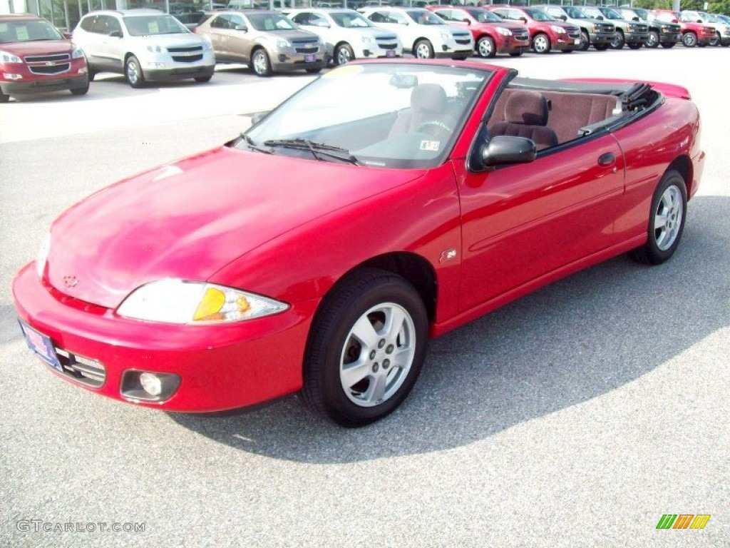 2000 Cavalier Z24 Convertible - Bright Red / Medium Gray photo #14