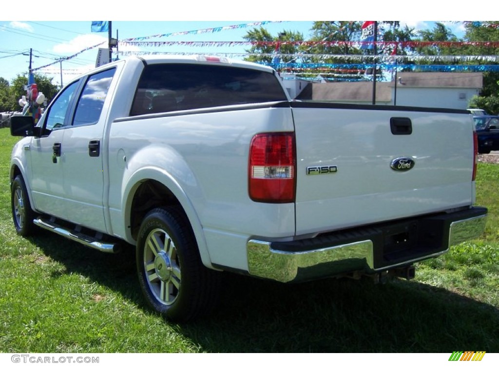 2006 F150 Lariat SuperCrew - Oxford White / Black photo #5