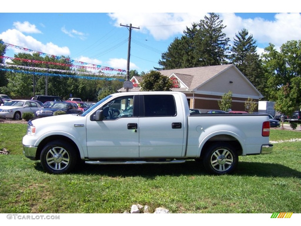 2006 F150 Lariat SuperCrew - Oxford White / Black photo #6
