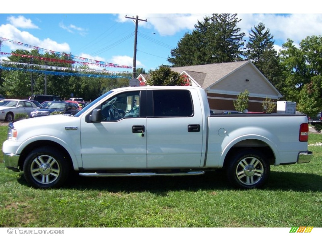 2006 F150 Lariat SuperCrew - Oxford White / Black photo #7