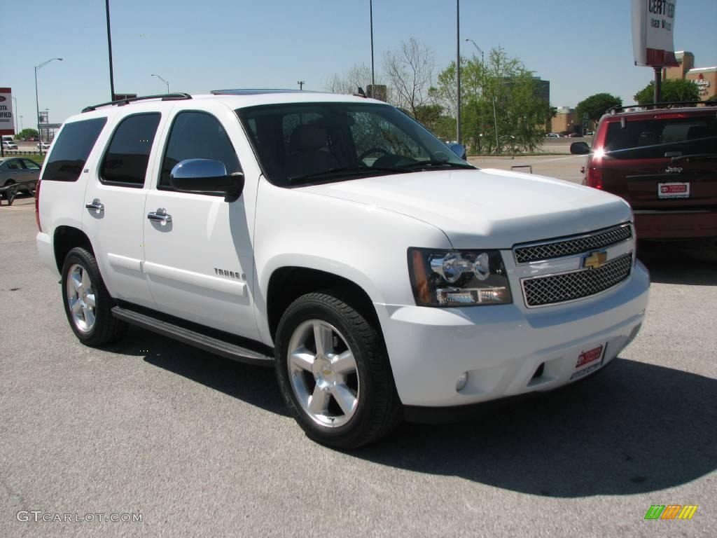 2007 Tahoe LTZ - Summit White / Light Cashmere/Ebony photo #4