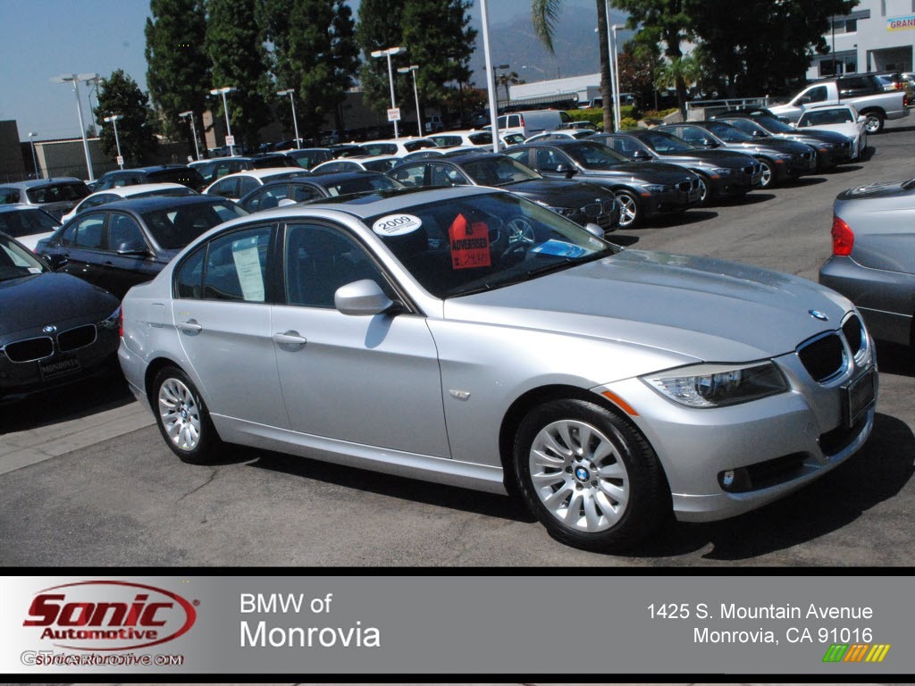 2009 3 Series 328i Sedan - Titanium Silver Metallic / Black photo #1