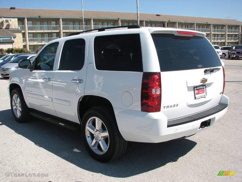 2007 Tahoe LTZ - Summit White / Light Cashmere/Ebony photo #8