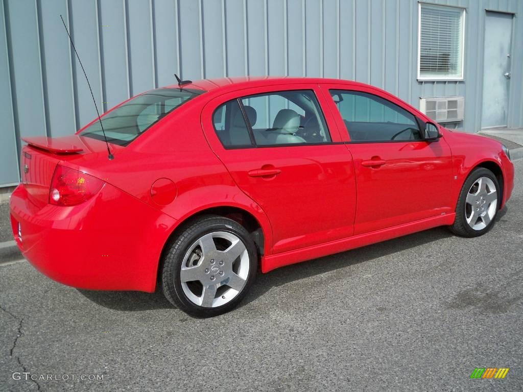 2008 Cobalt Sport Sedan - Victory Red / Gray photo #3