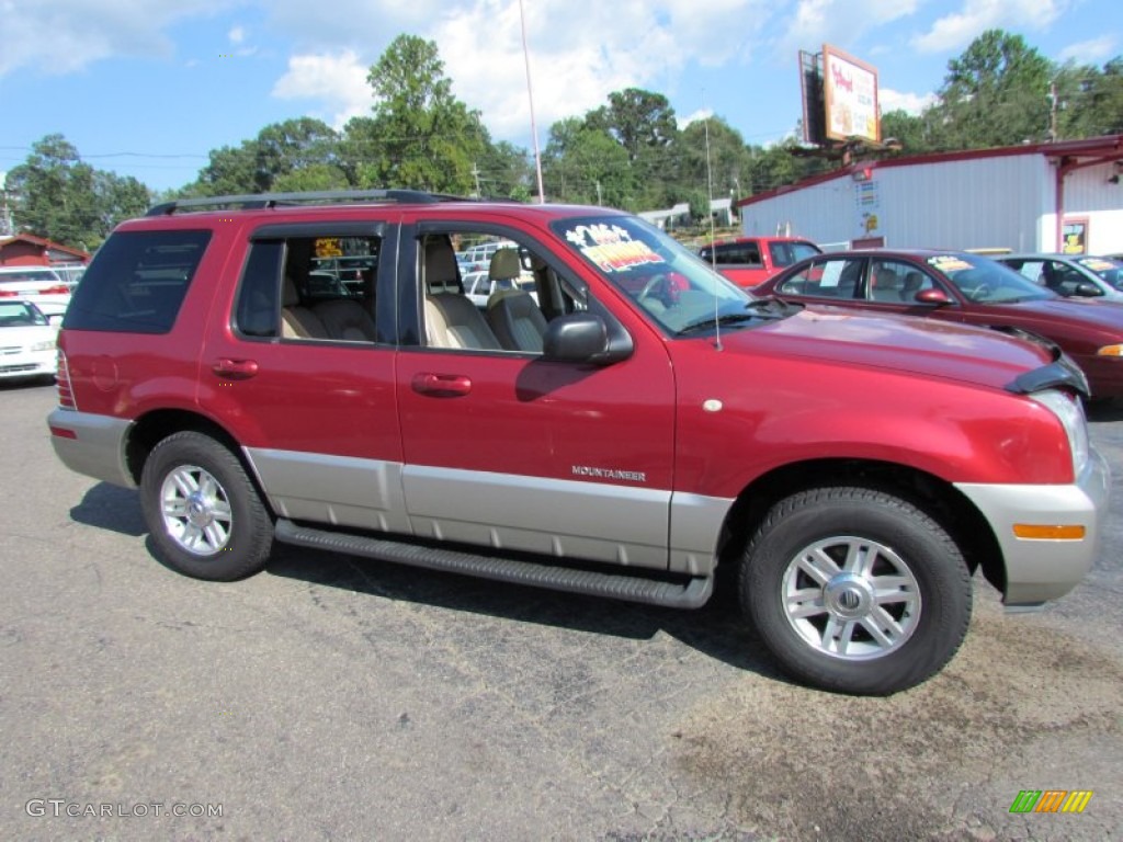 2002 Mountaineer AWD - Toreador Red Metallic / Medium Dark Parchment photo #2